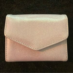 Betsey Johnson lavender purple glitter wallet